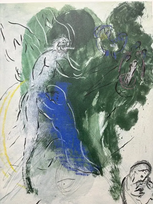 Marc Chagall (1887-1985) - La lutte de Jacob avec l'ange