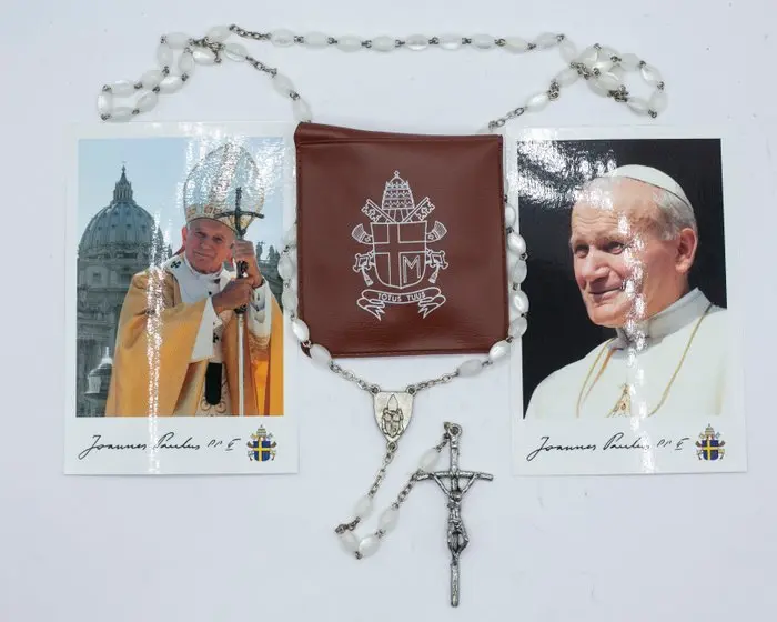 Rosary - Saint John Paul II Vatican rosary with original...