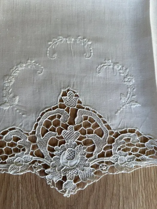 Asciugamani ricamati a mano - intaglio - Towel (4) - 104...