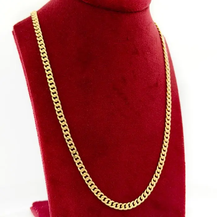 No reserve price - Necklace - 18 kt. Yellow gold - Cuban Link - 60 cm
