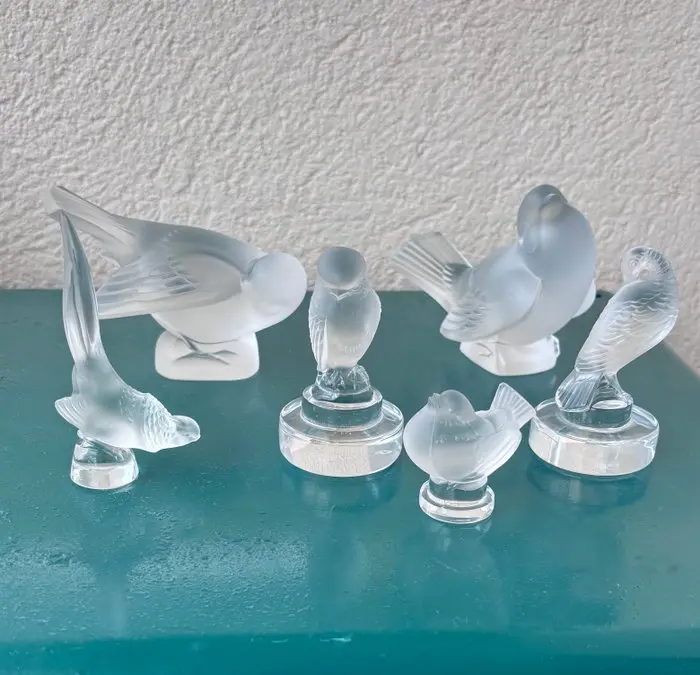 Lalique - Figure - Pájaros de cristal (6) - Glass