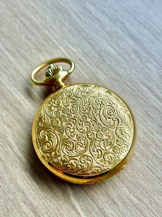 Thermidor Antichoc Vintage Pocket Watch – Gold-Tone...