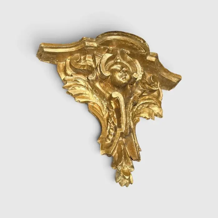 Wall shelf unit - Wood - Siena, Tuscany XVIII gold