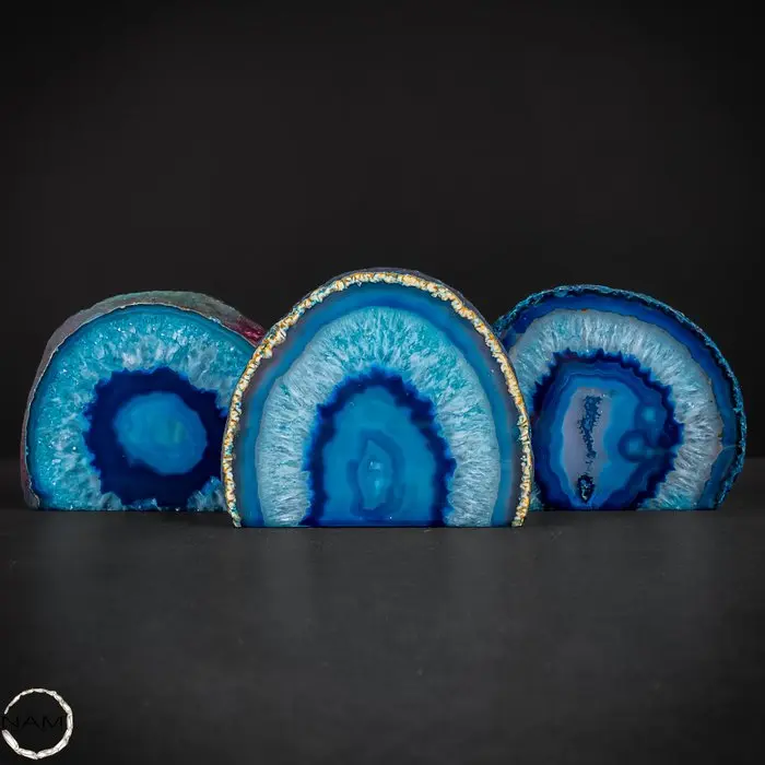 Agate slices – 3 fascinating natural stone unique pieces...