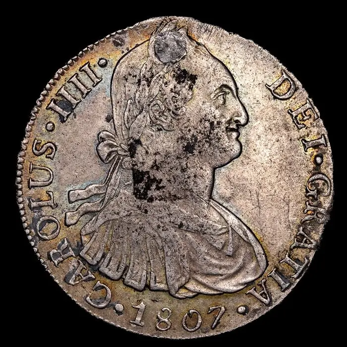 Spain. Carlos IV. 8 Reales 1807 Lima JP (No reserve price)