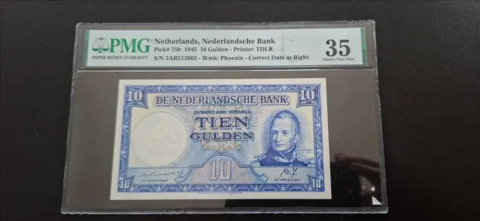Netherlands. - 10 Gulden - 1945 - Pick 75b (No reserve price)