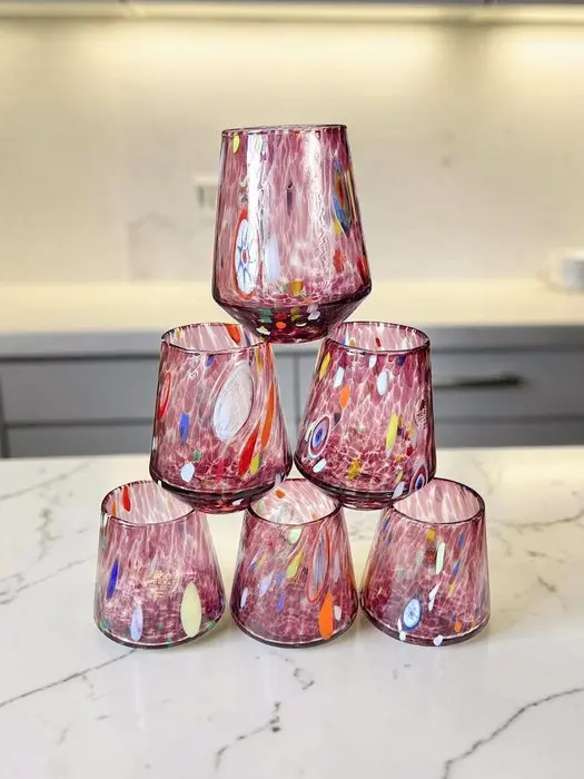 MurArt - MurArt - Drinking set (6) - Glass - Murrine Millefiori