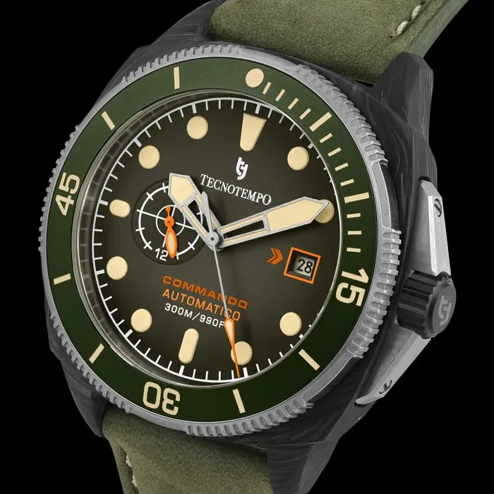 Tecnotempo - "Commando" Forged Carbon & Titanium - Automatic - Senza prezzo di riserva - TT.300CT.GR (Leather strap) - Uomo - 2020+