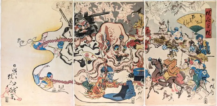 Kawanabe Kyōsai Hyakkyō • 100 Turns of the Rosary •...