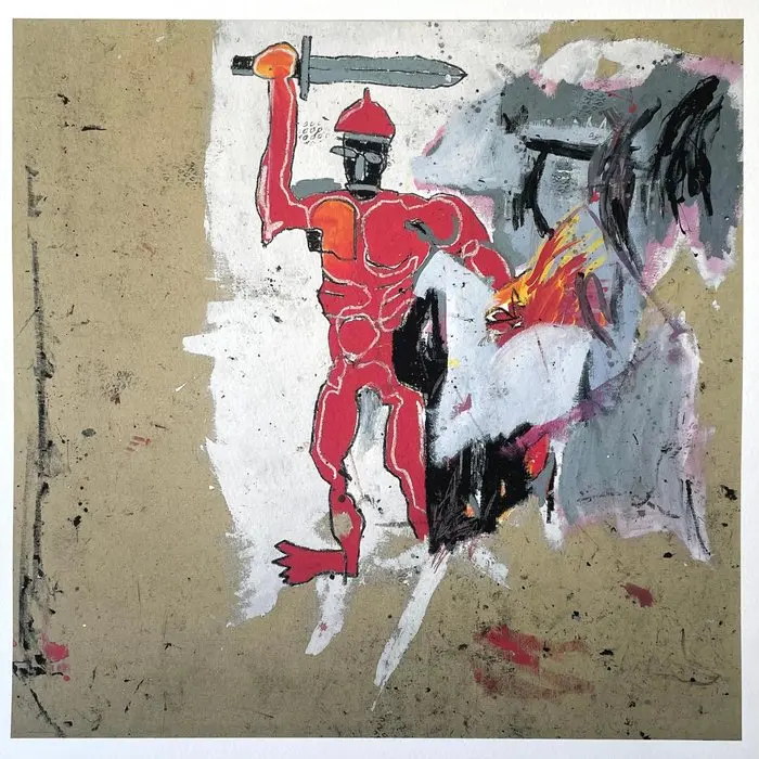 Jean-Michel Basquiat (1960-1988) - Untitled (Red Warrior)...