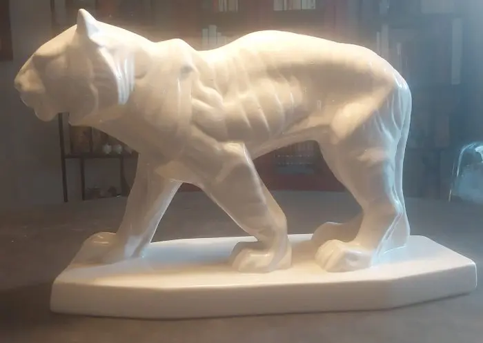 Statuette, Tigre - 27 cm - Porcelain - 1980