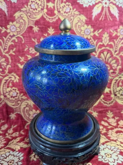 Vase - Brass, Enamel - China - cloisonné enamel (No reserve price)
