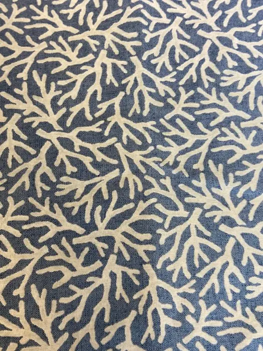 1584★ Exclusive fabric with marine corals in double height