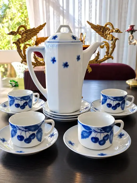 Coffee and tea service (12) - Porcelain - Vintage tea/coffee set