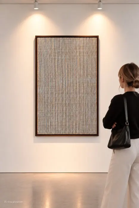 Baptiste Laurent - "Brown stripes", XL poscsa on paper, 2014