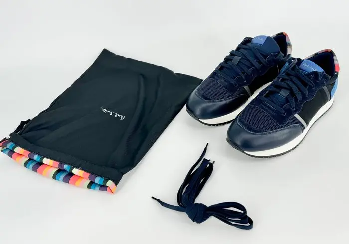 Paul Smith - Bold - Mesh Colorblock Pattern Blue Cobalt...