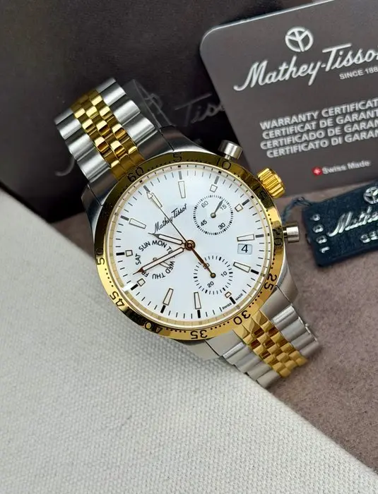Mathey-Tissot - Type 22 Chronograph Date White Two/Tone...