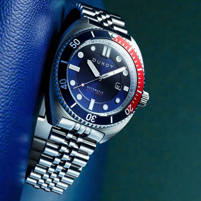 Duxot - Automatic - Domed Sapphire - Pepsi - 24 Jewels...