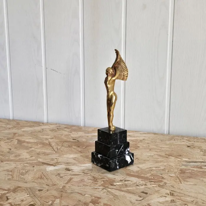 Statuette, Mascotte automobile - 28 cm - Marble, Alloy