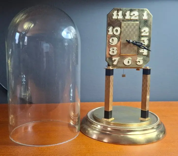 Anniversary clock - Art Deco Brass, Glass - 1930-1940