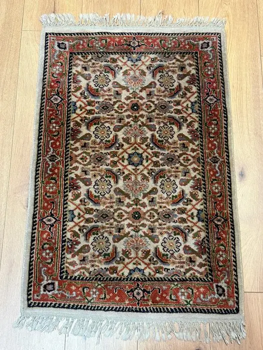 Hand-knotted Indo Herati rug – Fine Herati pattern...