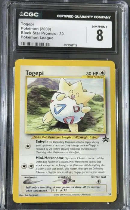 Pokémon - 1 Graded card - Togepi (2000) Black Star Promos...