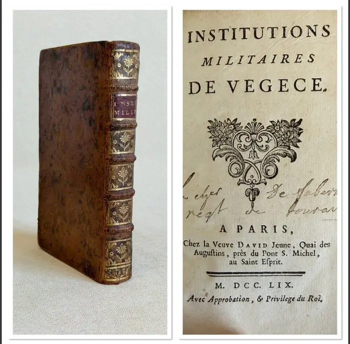 Végèce - Institutions Militaires - 1759