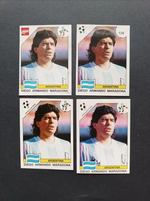 Panini Diego Armando Maradona - Lotto 4 Figurine Italia...