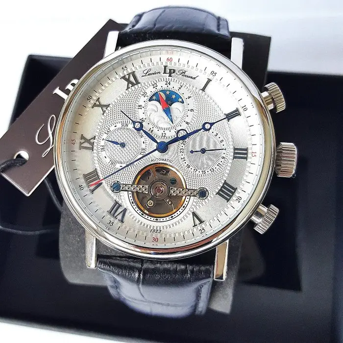Lucien Piccard - Automatic - Calendar - Moon Sun - Open Heart - New