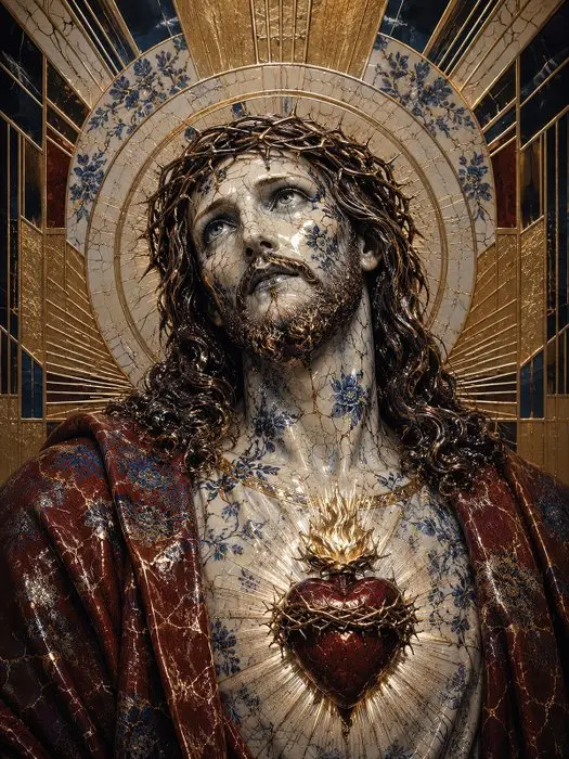 Yamila - Sagrado Corazón de Kintsugi: Jesucristo