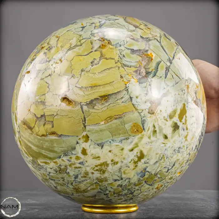 Brecciated Jasper sphere from Poland – Spectacular nature...