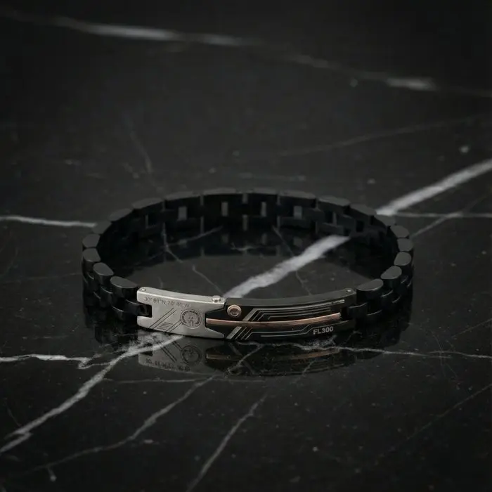 18 carati - Base Bracciale in Acciaio Chirurgico, Oro rosa - Bracciale - Made in Italy