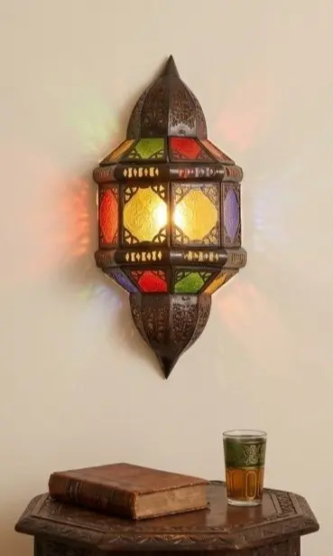 Wall lamp - Brass, Crystal - handmade wall sconce