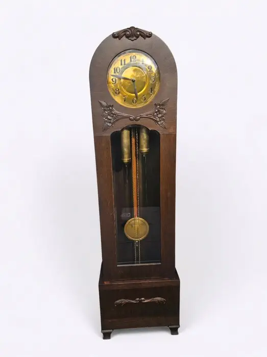 Longcase clock - - Lacquered brass, Oak - 1910-1920 - German standing clock