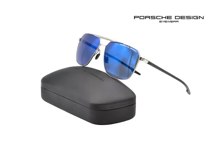Porsche Design - P8949D - Silver Metal & Blue Lenses...