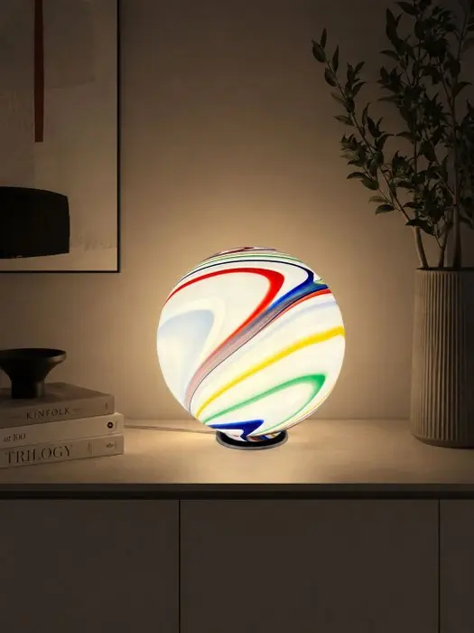Table lamp - Murano glass - Murano lamp, 30 cm in diameter.
