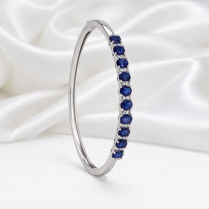 No reserve price - Bracelet Gold-plated Sapphire - Topaz - 18K Gold Plated