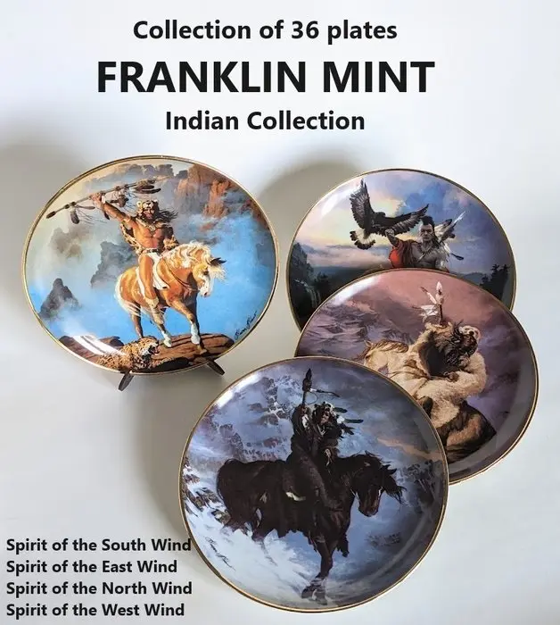 Franklin Mint - Diverse USA schilders - Wall plate (36) - Porcelain