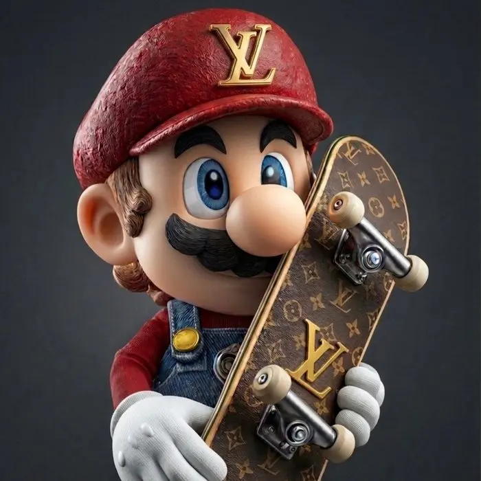 FRIDA (1982) - Super Mario Bros in Louis Vuitton | Tela XXL