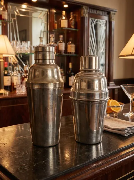 Cocktail shaker (2) - Silverplated - Shaker in silvered metal
