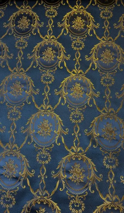 1776★Fine silk-blend jacquard fabric with Venetian damask...