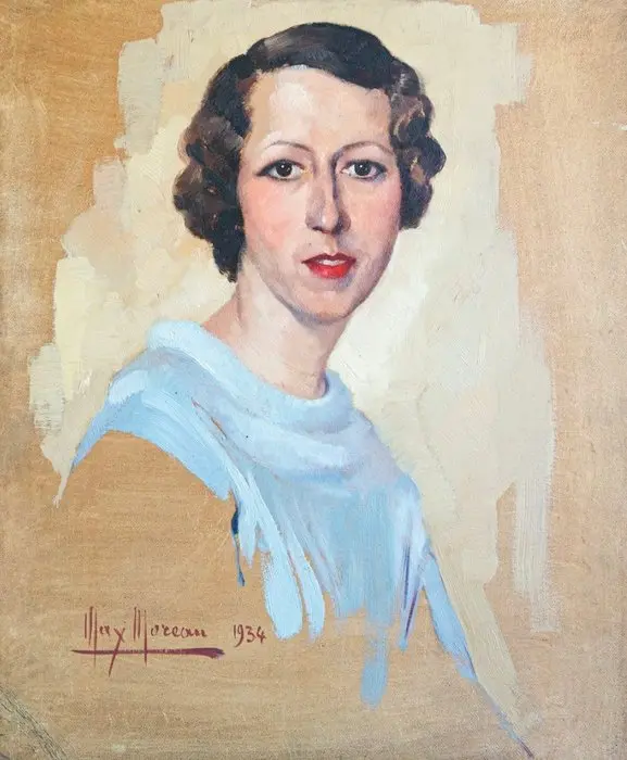 Max Léon Moreau (1902-1992) - Portrait jeune femme