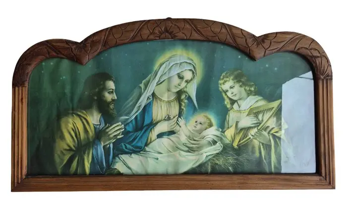 Frame - Wood - Capoletto Sacra Famiglia - 83 cm