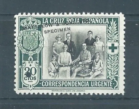 Spain 1927 - Red Cross - color error - 348cc