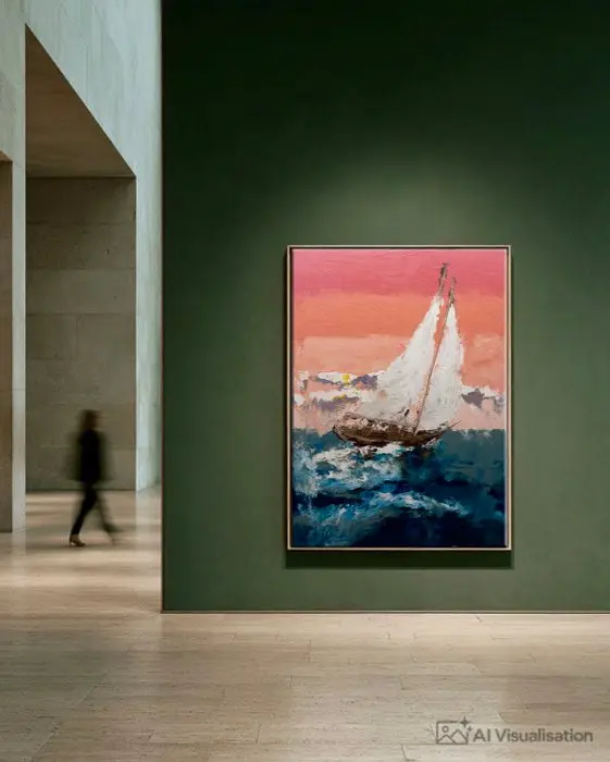 Meryl Grasa - Navegando al Atardecer I, (XL)