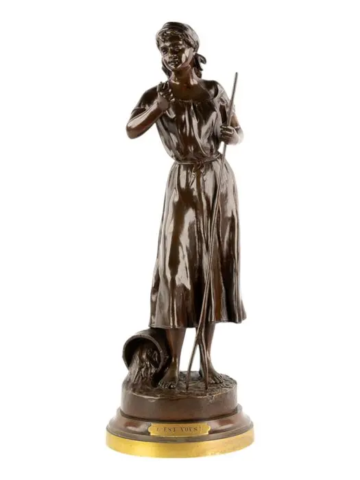 Joseph François Belin (1844-1902) - Statue, C'est Vous! - 48 cm - Bronze