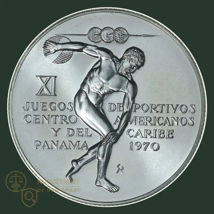 Panama. 5 Balboa 1970 "Central American Games" KWALITEIT (No reserve price)