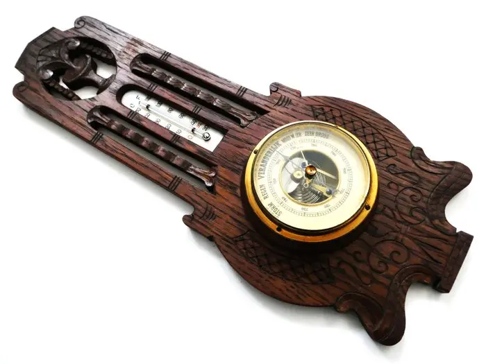 LUFFT - Weather station - Oak - Barometer Thermometer