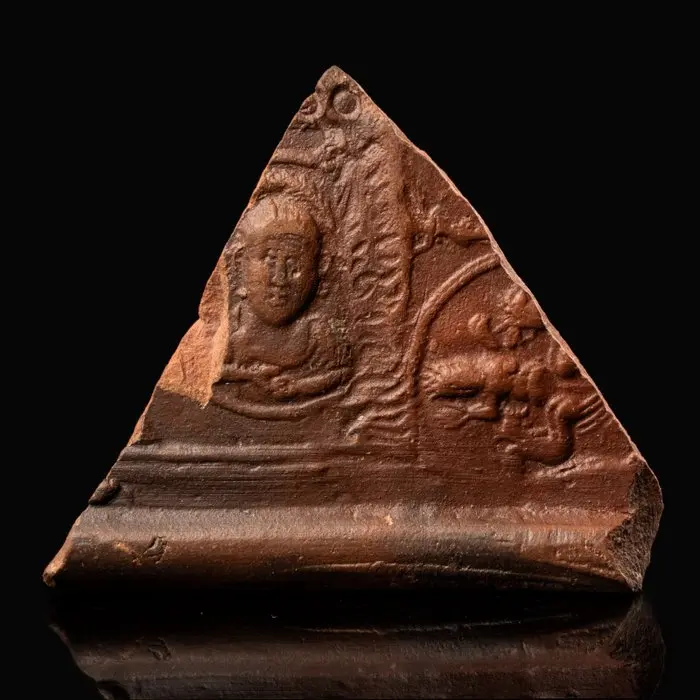 Ancient Roman Terra Sigillata Fragment with Bust of...