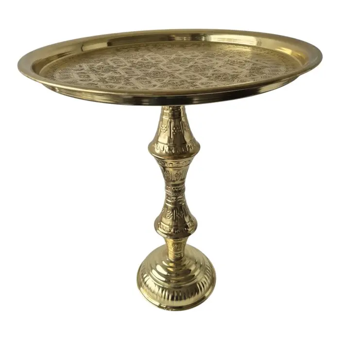 Coffee table - Moroccan Vintage Copper Coffee Table –...